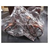 Vintage Metal Bicycle Ornaments Desktop Crafts Ironwork Bike Figurines Bike Miniature Home Decoration for Children Toys Gifts (Red Copper#1)