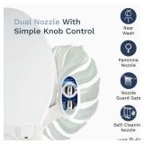 LUXE Bidet Neo 185 (Elite) Non-Electric Bidet Toilet Attachment w/ Self-cleaning Dual Nozzle and Easy Water Pressure Adjustment for Sanitary and Feminine Wash (Blue and White) 13.5 x 7 x 3 inches
