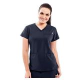ave Scrubs 5582NVYM Womenâs Medical Scrub Top, Berkeley ave, V-Neck Scrub Shirt, 2 Pockets, Wrinkle Resistant, Great for Nurses, Navy, Medium