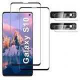 [2+2 Pack]Compatible for Samsung Galaxy S10 Screen Protector, 9H Super Hardness, HD Clear Tempered Glass, Curved Glass, Smudge Resistant for Galaxy S10 Glass Screen Protector