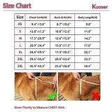 Kuoser Cozy Waterproof Windproof Reversible British Style Plaid Dog Vest Winter Coat Warm Dog Apparel for Cold Weather Dog Jacket for Dogs with Furry Collar Bright Red L