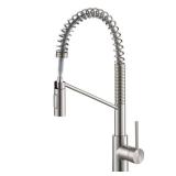 Kraus Oletto Single Handle Pull Down Kitchen Faucet, Spot Free Stainless Steel