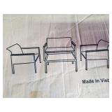 4-piece Black Wicker Cord Patio Furniture Sofa Conversation Set- Retail:$275.99