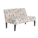 Dejon Modern Floral Upholstered Fabric Love Seat by Christopher Knight Home- Retail:$241.98