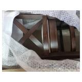 Walnut Finish X-back Upholstered Seat Counter Stool- Retail:$116.49