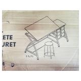 Studio Designs - Comet Center Craft Desk - Silver/Black