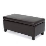 Breanna Contemporary Upholstered Storage Ottoman by Christopher Knight Home- Retail:$138.99