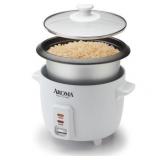Aroma 6 Cup Non-Stick Pot Style White Rice Cooker, 3 Piece