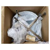 2-Piece Gray Metal Floor Planters