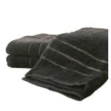 Cariloha Organic Bamboo and Turkish Cotton Hand Towel - Highly Absorbent and Odor-Resistant - 600 GSM - Set of 3 - Onyx