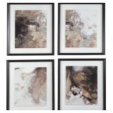 Signature Design by Ashley Hallwood Contemporary Abstract Multi-Color Framed Wall Art - Set of 4