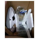 Grey Vinsetto 360 Swivel Office Chair Breathable Fabric Computer Rocker with Liftable Armrest Home Office - Retail: $173.99