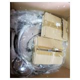 Chrome 36-inch Crystal 3-Blade Ceiling Fan with Remote - N/A- Retail:$166.49