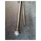 Versaillex Decorative Curtain Rod, 28" - 48" Pewter