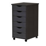 Adeptus 6 Drawer Roll Cart - Black