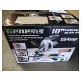 Genesis 10-Inch 15-Amp Compound Miter Saw with Laser, GMS1015LC