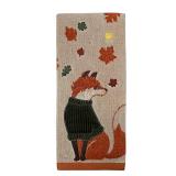 Celebrate Harvest Together Fox Hand Towel, Lt Beige