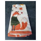Celebrate Harvest Together Fox Hand Towel, Lt Beige