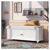 Siavonce Storage Bench With Removable Cushion - Retail: $299.00