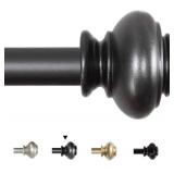 Versaillex Decorative Curtain Rod, 28" - 48" Pewter