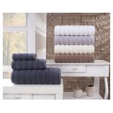 Enchante Home Turkish Hand Towels, Slate, Set of 4