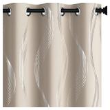 Demonology Striped Foil Printed Blackout Curtains