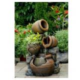 JECO Water Pump Fountain With Flower Pot