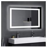LED Frameless Lighted Backlit Bathroom/Vanity Mirror with Anti-fog- Retail:$168.49