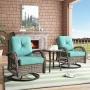 Corvus Livorno Outdoor 3-piece Wicker Chat Set with Swivel Chairs- Retail:$579.99