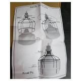 Thalia River of Goods Brass Metal and Clear Glass Pendant Lamp - 10" x 10" x 12/71"- Retail:$86.99