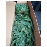 Glitzhome Pre-Lit Green Fir Artificial Christmas Tree with LED Warm Lights and Remote Controller- Retail:$316.99
