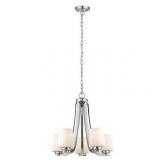 CHLOE Lighting OLIVIA Contemporary 5 Light Brushed Nickel Mini Chandelier 22" Wide