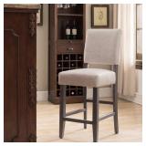 Heather Grey Upholstered Counter Height Stool (Set of 2)- Retail:$183.99