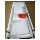 Ivinta 3-Tier Console Table with Storage, White Entryway Table with Shelves, Gold Small Table Sofa Tables for Living Room- Retail:$245.99