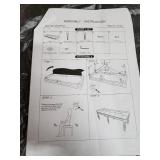 Jack Tufted Beige Upholstered Wood Leg Bench - Retail:$175.00