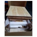 Rustic Walnut Montauk Solid Wood 2 drawer Nightstand Retail $253.49