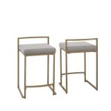 Harlowe 2Pc Counter Stool Set - 18.75"d x 17.5"W x 28"h- Retail:$156.99