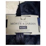 Luxury Collection Monte & Jardin King Velvet Sherpa Blanket