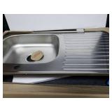 TUHOME Napoles Utility Sink Cabinet Espresso- Retail:$198.49, Black