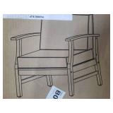 Perla Outdoor Acacia Wood Club Chair with Cushion