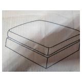 Linen Fabric Upholstered Modular Ottoman, Gray