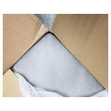 Linen Fabric Upholstered Modular Ottoman, Gray