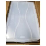 Rubbermaid 12 Gallon Storage Container, Clear Plastic, pack of 4