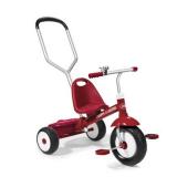 Radio Flyer, Deluxe Steer & Stroll Trike, Parent Push Handle, Red
