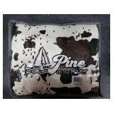 Ultra Plush Pine & River Minky Weighted Blanket (60"x80", 15 lb) in Cow Print