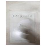 Queen 100% Washed Linen Solid Sheet Set Natural - Casaluna