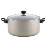Farberware Cookware Aluminum Nonstick Stockpot with Lid, 10.5-Quart, Champagne