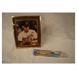 Ranger Baseball Player #34 8x10 Picture in Frame & Topps Mircro Baseball 1992 Cards, Still in Original Packaging!!  Pretty Cool!