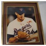 Ranger Baseball Player #34 8x10 Picture in Frame & Topps Mircro Baseball 1992 Cards, Still in Original Packaging!!  Pretty Cool!