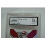 Kansas City Chiefs, "QB PATRICK MAHOMES II", Professional Grading Authority GEM 10, 371682